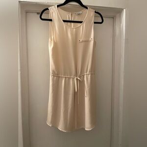 Naked‎ Zebra Cream Dress with drawstring at waist size Small